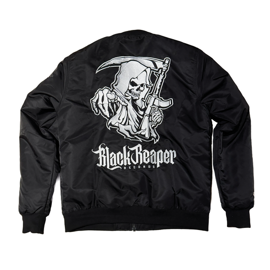 Black Reaper Bomber Jacket